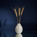 Mini Hammered Bud Vase with White–Gold Crackle Finish | Elegant Decorative Table Vase for Home Styling & Gifting