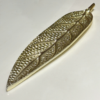Gold Leaf Shape Metal Incense Stick Holder | Decorative Agarbatti Stand for Home, Temple & Meditation | 10 Inch