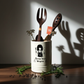 Kitchen Utensil Crock | Metal Spoon Holder for Ladles, Spatulas & Cutlery | Decorative Countertop Organizer