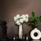 Hammered Silver Finish Metal Vase (16.5") – Modern Decorative Flower Vase for Home, Office & Gifting (Gold)