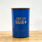 Metal Tea Coffee Sugar Canister Set | Airtight Kitchen Storage Containers | Blue