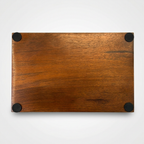 Wooden 4 - Partition Cutlery Holder with Brass Finish Handles | Multipurpose Kitchen Organizer