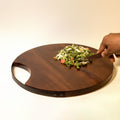 Round Wooden Chopping Board with Handle | Multipurpose Cutting & Serving Board