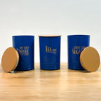 Metal Tea Coffee Sugar Canister Set | Airtight Kitchen Storage Containers | Blue